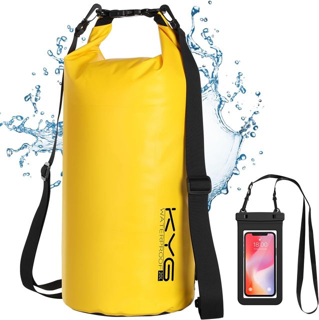 Imagen de la oferta: KYG Bolsa Estanca Impermeable 10L/20L, con Funda Impermeable para Móvil, Bolsa Seca para Playa y Deportes al Aire Libre, Senderismo, Esquí, Pesca, Escalada, Camping, Surf, Rafting