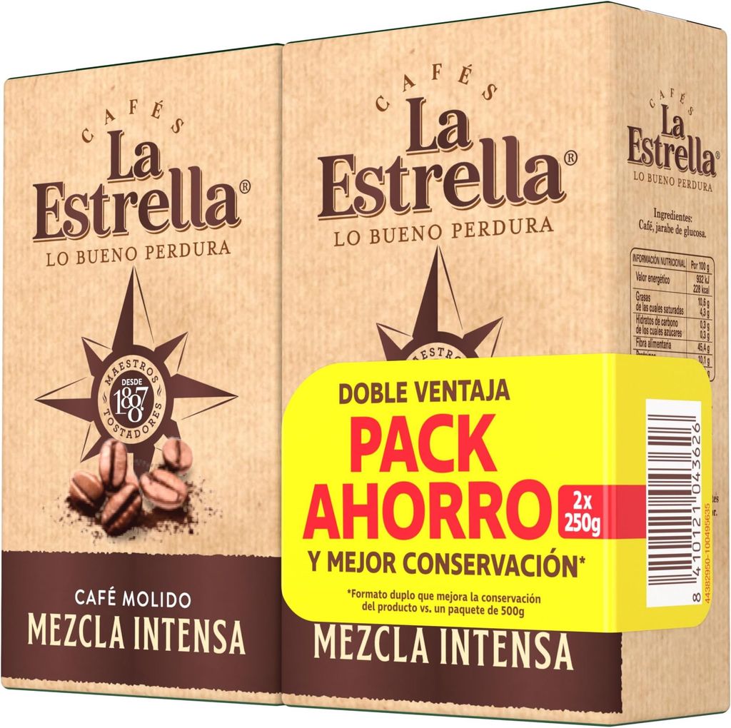 Imagen de: La Estrella Café Molido Mezcla Intensa 250g - 2 paquetes