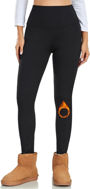 Imagen de la oferta: Leggins Termicos Mujer Invierno Mallas Termicas Cálidos Forro Polar Pantalones