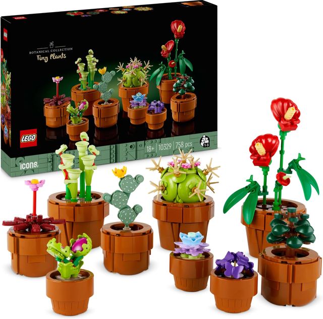 Imagen de la oferta: LEGO Botanical Plantas Diminutas con 9 Flores Artificiales para Construir en Maceta de Terracota, Decoración del Hogar, Regalo de Cumpleaños para Mujer, Hombre, Esposa o Esposo 10329