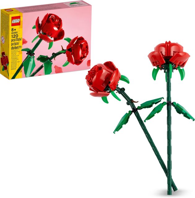 Imagen de la oferta: LEGO Botanicals Rosas, Flores Artificiales Rojas Compatible con Ramos, Decoración Floral para Dormitorio Infantil y Escritorio, Regalo para Niñas, Niños y Adolescentes 40460