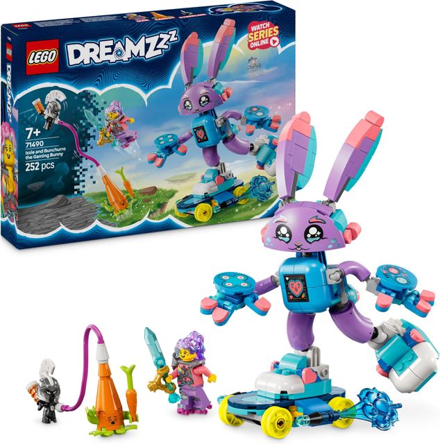 Imagen de la oferta: LEGO DREAMZzz Izzie y Bunchurro el Conejo Jugón Figura Articulada, Juguete 2 en 1 para Niñas y Niños de 7 Años o Más con Minifigura, Cyberling y Monopatín, Regalo de Cumpleaños 71490