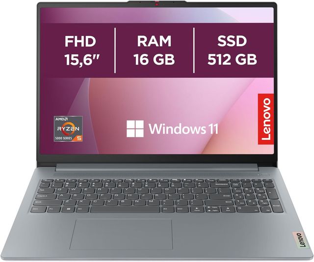 Imagen de la oferta: Lenovo IdeaPad Slim 3 Gen 8 – Ordenador Portátil 15.6" FHD AMD Ryzen 5 5625U, 16 GB RAM, 512 GB SSD, Gráficos AMD Radeon Integrados, Wi-Fi 6, Win 11 Home en Español Teclado QWERTY – Gris Ártico