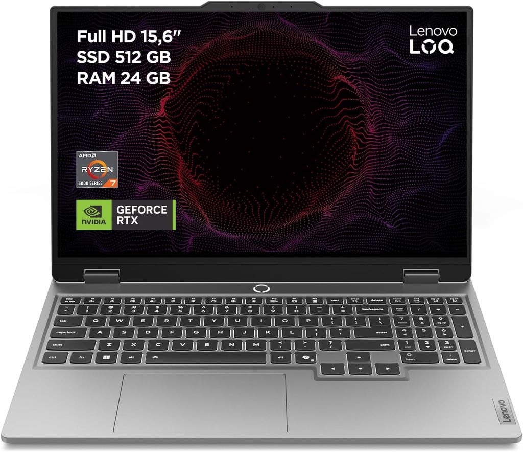 Imagen de: Lenovo LOQ Gen 9 - Ordenador Portátil Gaming IA 15.6" FHD, 144 Hz (AMD Ryzen 7 7435HS, NVIDIA GeForce RTX 4050, 24 GB RAM, 512 GB SSD, Wi-Fi 6, Sin Sistema Operativo) Teclado QWERTY Español - Gris