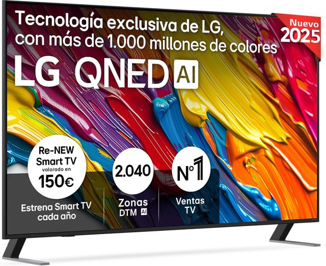 Imagen de la oferta: LG 65QNED84A6C - TV 65", QNED 4K, Smart TV, WebOS 25, Super Upscaling, Dolby Vision y Atmos, Alexa/Google Assistant, Negro