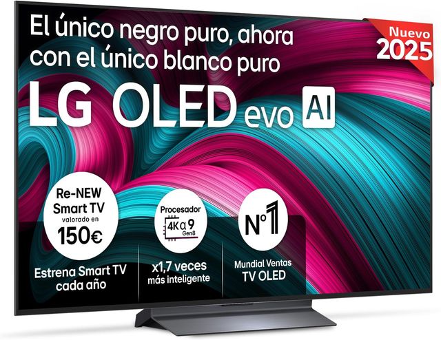 Imagen de la oferta: LG OLED48C54LA - TV 48", OLED EVO 4K, Smart TV AI C5, WebOS 25, Super Upscaling, Dolby Vision y Dolby Atmos, AMD FreeSync, Alexa/Google Assistant, Negro