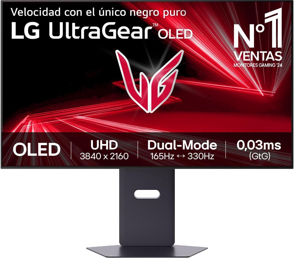 Imagen de: LG 32GX850A-B - Monitor Gaming Ultragear OLED, 32", 4K (3840 x 2160), 165 Hz, 0.03 ms (GTG), Dual Mode, G-Sync Compatible y FreeSync Premium Pro, Inclinación y Altura Ajustable, Morado Grisáceo