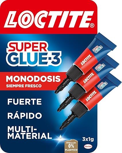 Imagen de la oferta: Loctite Super Glue-3 Original Mini Trio, pegamento universal con triple resistencia, adhesivo transparente, pegamento instantáneo y fuerza instantánea, 3x1 g