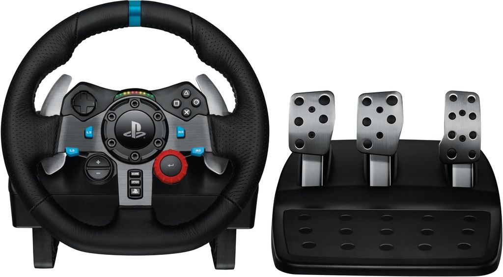 Imagen de: Logitech G29, Driving Force Volante de Carreras y Pedales, Force Feedback, Aluminio Anodizado, Palancas de Cambio, Enchufe Eu, Ps4/Ps3/Pc/Mac, USB 2.0/Alámbrico, PS4, PS3, Window 10.81, Windows 8, Windows 7, Mac OS 10.10+, Negro
