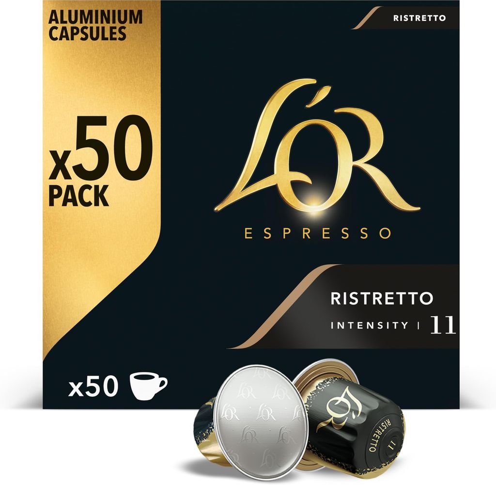 Imagen de: L'OR Espresso Cápsulas de Café Ristretto | Intensidad 11 | 50 Cápsulas Compatibles Nespresso (R)* - Amazon Exclusive