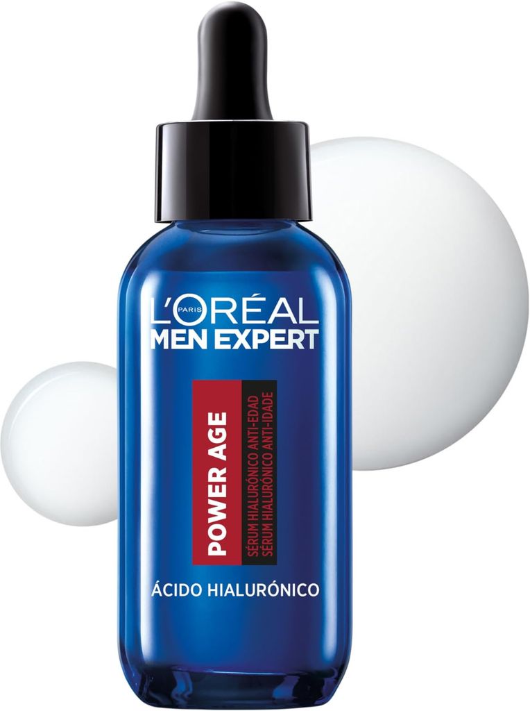 Imagen de: L'Oréal Sérum de Ácido hialurónico para hombre, Para pieles envejecidas, secas y apagadas, Men Expert Power Age, 30ml