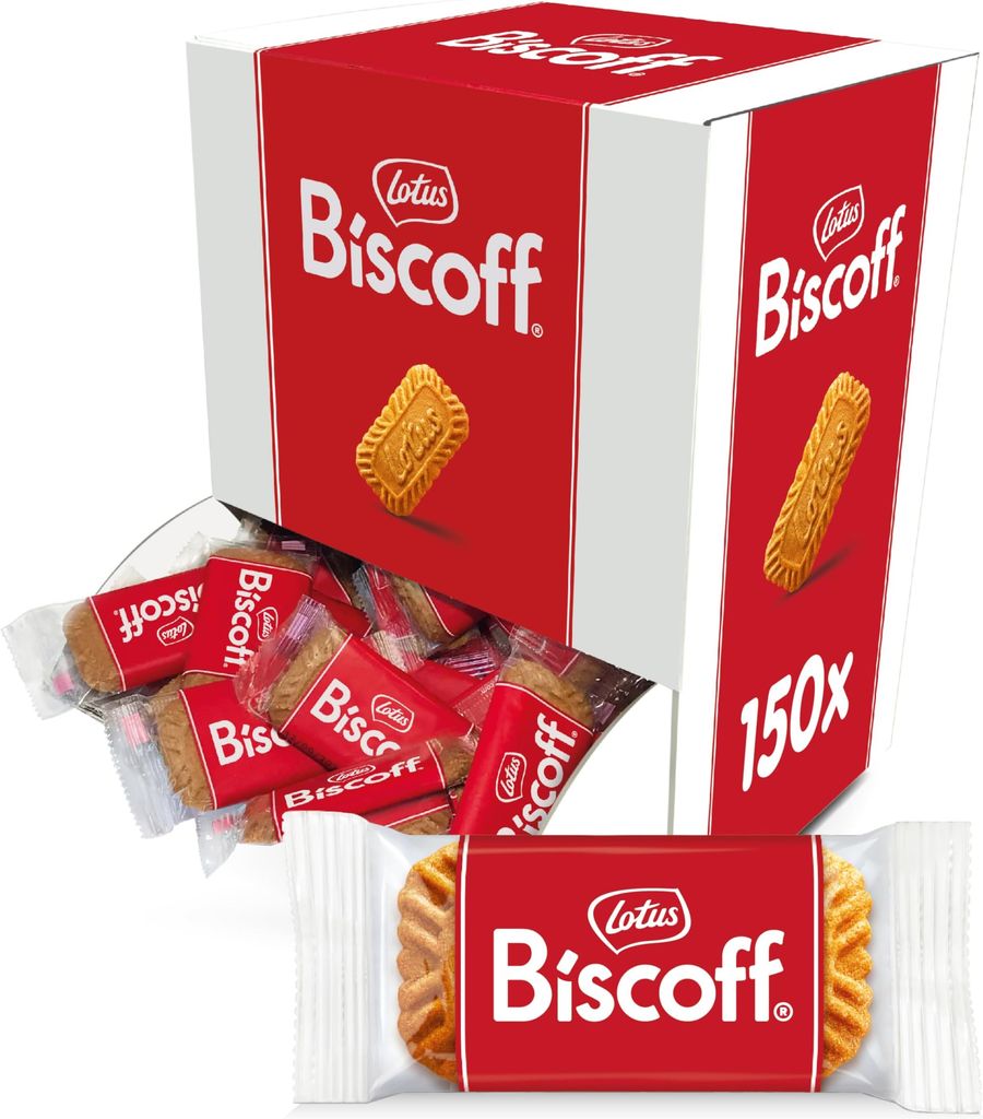Imagen de: Lotus Biscoff | Galleta Original Caramelizada | Vegano | Sin Colorantes ni Aromas Artificiales | Caja Dispensadora de 150 Galletas | 938g