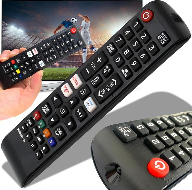 Imagen de la oferta: Retoo Mando a Distancia Universal Samsung, Compatible con Modelos Smart TV, Función Netflix, Control Remoto para Televisor LCD, LED, 3D, 4K, Reemplazo para Mandos Originales