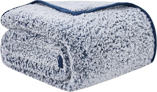 Imagen de la oferta: EMME Manta Sherpa Fleece, Gruesa y Elegante, Ultra Suave, cálida, Fuzzy Mantas para Cama Microfibra Cozy Mantas, Fluffy Fuzzy Manta Reversible para Sofá Cama (Azul Marino, 130 x 150 cm)