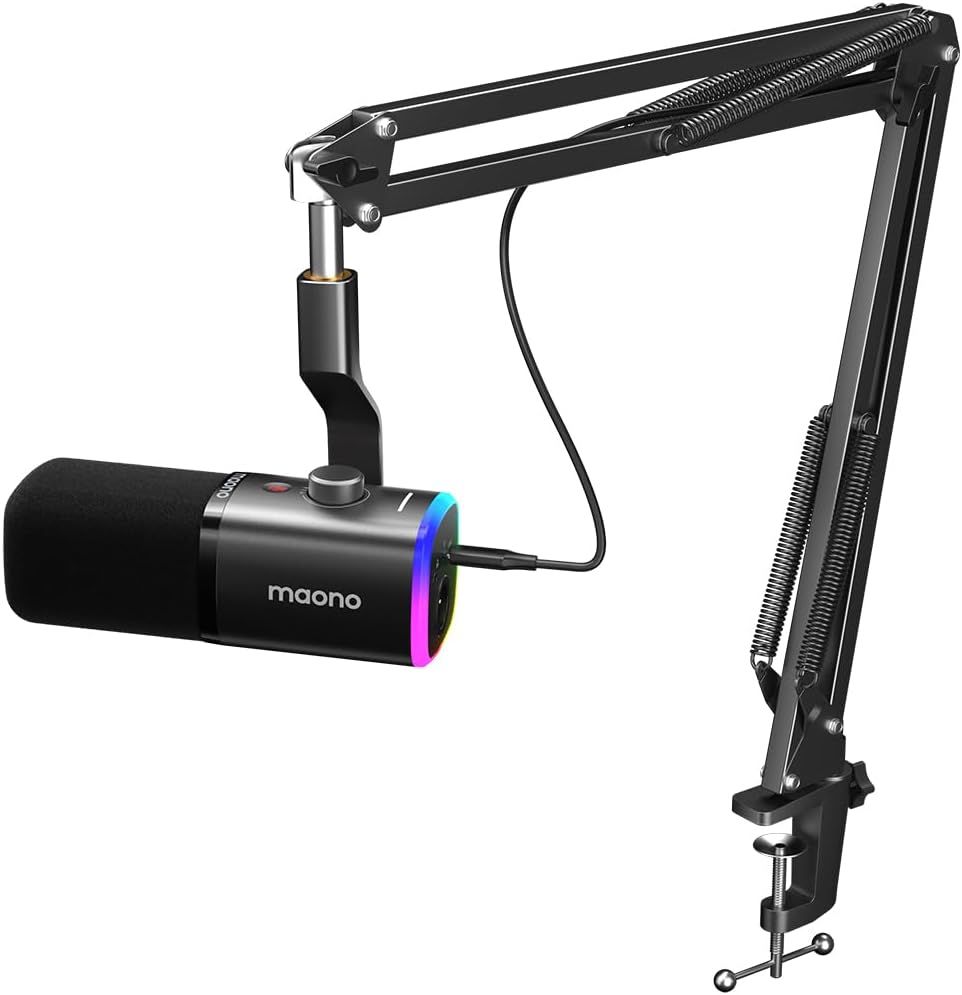 Imagen de: MAONO Micrófono dinámico para Juegos: micrófono dinámico USB XLR para computadora con Software-RGB para PC, Kit de micrófono para Gamer-Podcast, para Estudio de grabación de Streaming