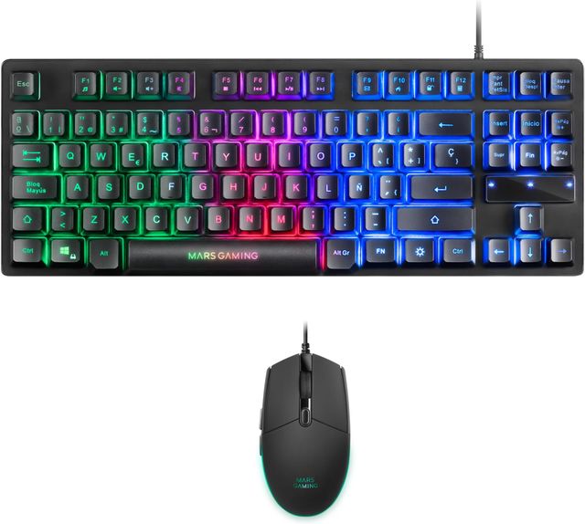 Imagen de la oferta: Mars Gaming MCPTKL, Combo Gaming TKL con Teclado H-Mech RGB y Ratón 3200 dpi RGB Flow, Antighosting, Compacto y Ergonómico, CompatibILIDAD Multiplataforma, Idioma Español