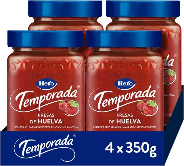 Imagen de la oferta: Hero Mermelada de temporada de Fresa - Pack de 4x350 g