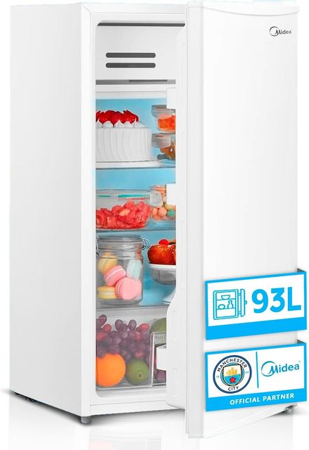Imagen de la oferta: Midea Nevera Pequeña 93L - Mini Frigorífico Compacto para Hogar y Oficina - Frigorífico Pequeño Bajo Consumo Sin Congelador - Mini Bar Silencioso para Caravana y Camping con Zona fría de 0º/-3º