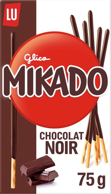 Imagen de la oferta: Mikado LU, Palitos de Galleta Crujientes, Cubiertos con Chocolate Negro, 75 g