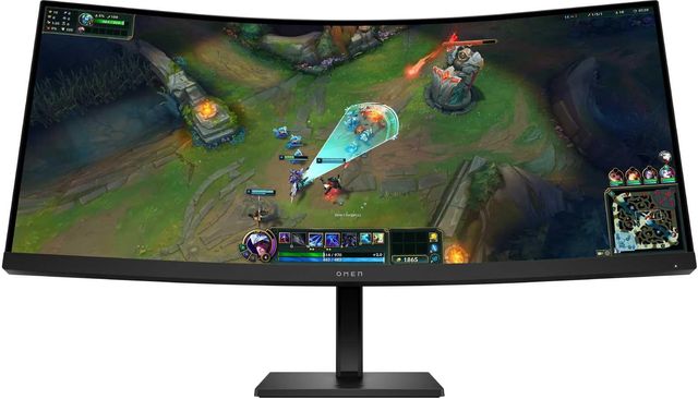 Imagen de la oferta: HP OMEN 34c G2 – Monitor Gaming Curvo de 34" WQHD 3440 x 1440 a 180 Hz, 21:9, 1ms, HDMI, Antirreflejo, Compatible con Consolas, 1800R, Altavoces, Altura e Inclinación Ajustable Negro, 180Hz
