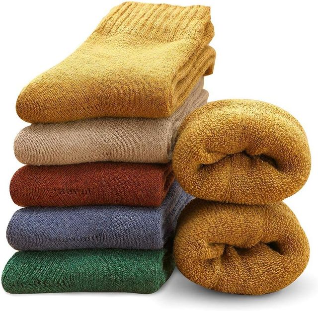 Imagen de la oferta: MOSOTECH Calcetines Termicos de Mujer, 5 Pares Calcetines Invierno Cálidos de Confort Casual, Talla única 35-42
