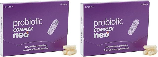 Imagen de la oferta: NEO | Probiotic Complex | 15 Cápsulas | Con Microgránulos a Base de Probióticos y Prebióticos | Mejora las Funciones Digestivas | Ayuda al Bienestar Intestinal (Paquete de 2)