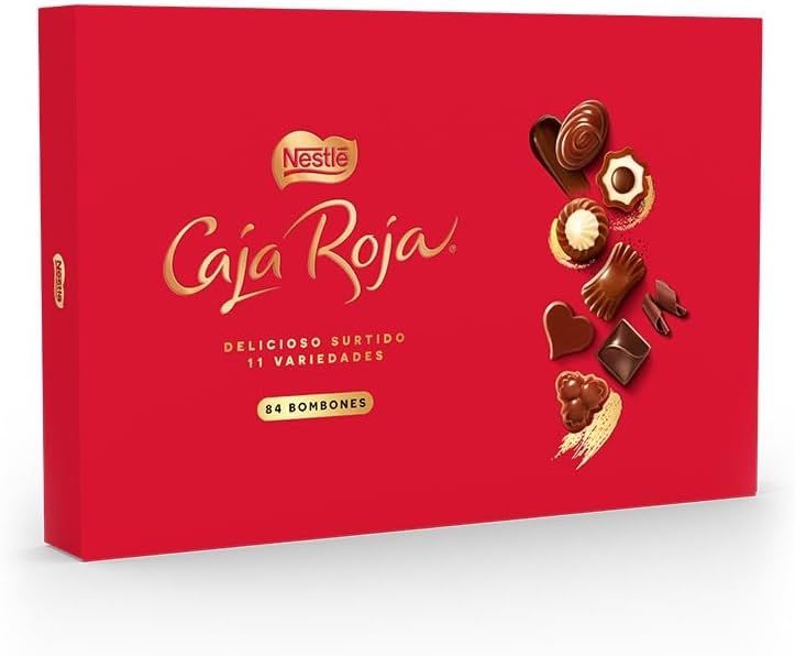 Imagen de: NESTLÉ CAJA ROJA bombones de chocolate con leche estuche 800g