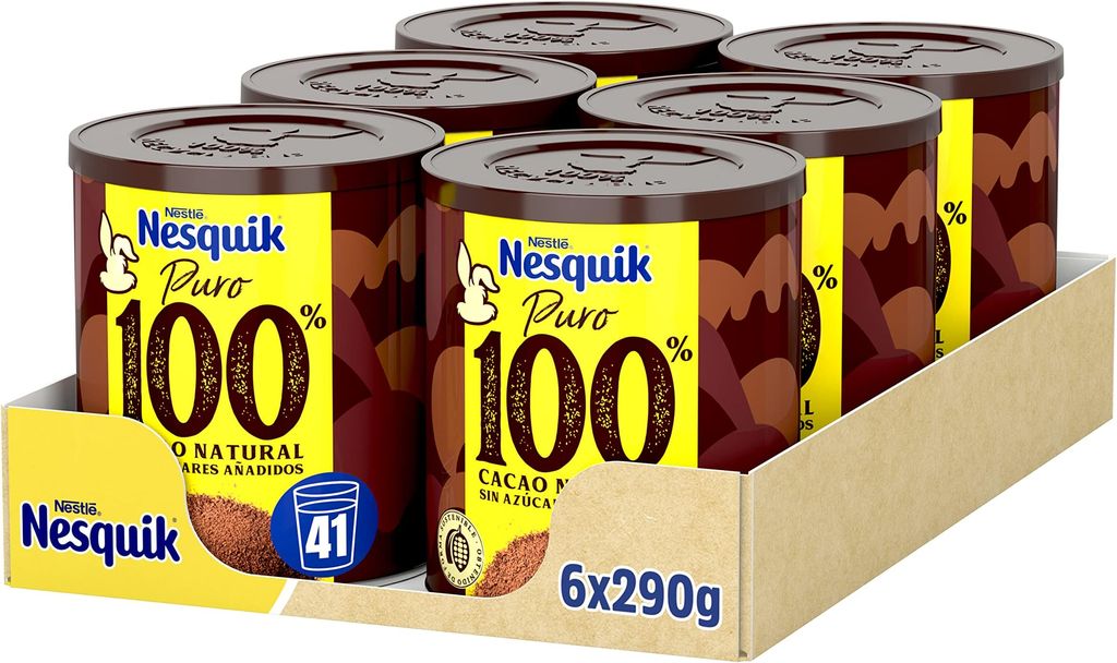Imagen de: NESTLÉ NESQUIK cacao en polvo 100% 6x290g