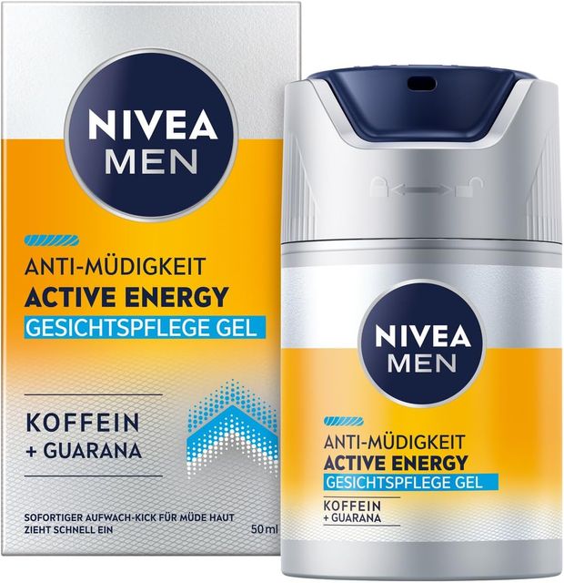 Imagen de la oferta: NIVEA MEN Gel de cuidado facial Active Energy (50 ml), crema facial revitalizante para hombres, crema hidratante de absorción rápida contra signos de fatiga