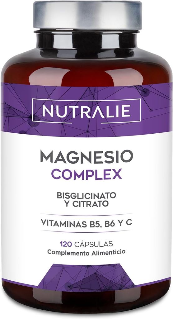 Imagen de: Citrato de Magnesio 1545mg + Magnesio Bisglicinato 600mg - Reduce Cansancio y Fatiga, Alivia Dolor Articulaciones y Músculos - Magnesium Alta Biodisponibilidad |120 Cápsulas Nutralie