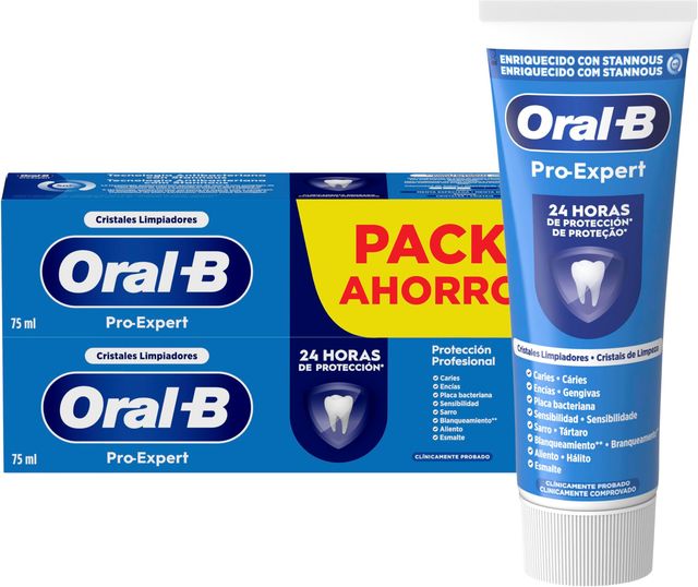 Imagen de la oferta: Oral-B Pro-Expert Protección Profesional Pasta Dentífrica, Pack Ahorro 2x75 ml, Dentífrico Que Protege Contra La Placa