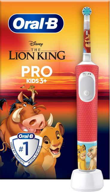 Imagen de la oferta: Oral-B Pro Kids Cepillo De Dientes Eléctrico, 1 Mango De El Rey León, 1 Cabezal, Diseñado Por Braun, Apto Para Niños Mayores De 3 Años