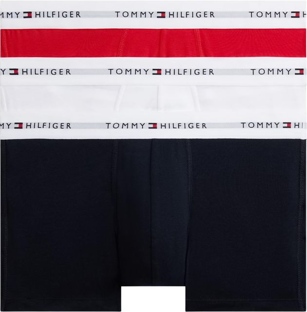 Imagen de la oferta: Tommy Hilfiger Pack de 3 Calzoncillos Bóxer para Hombre Algodón Elástico