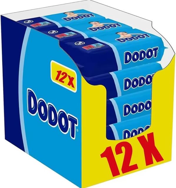 Imagen de la oferta: Toallitas Dodot para Bebé - 768 Toallitas - Pack 12 Paquetes de 64 Toallitas Dodot - Limpieza e Hidratación en Cada Pasada
