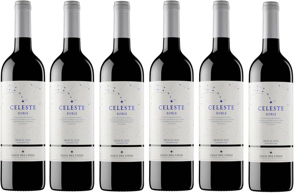 Imagen de: Pago del Cielo Celeste Roble, Tempranillo, Vino Tinto - 6 botellas de 75 cl, Total: 4500 ml