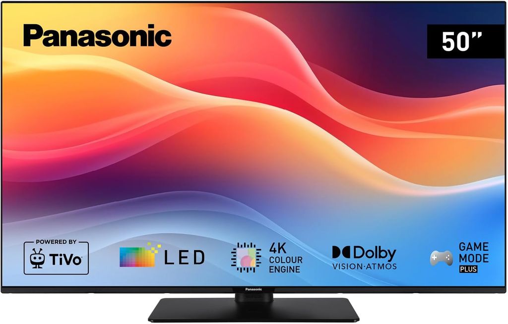 Imagen de: Panasonic TB-50W61AEZ, Serie W61, Smart TV LED 4K Ultra HD de 50 Pulgadas, 2025, TiVo, Dolby Vision y Atmos, Modo Juego Plus, Alexa y Control por Voz de Google, Negro