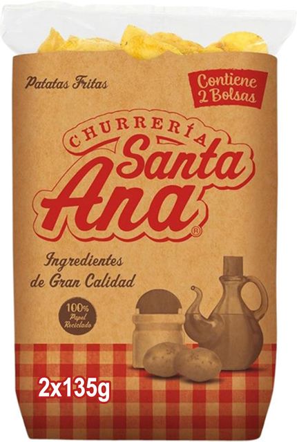 Imagen de la oferta: Churrería Santa Ana Patatas Fritas con Sal, 270g, 270 gramo, 1