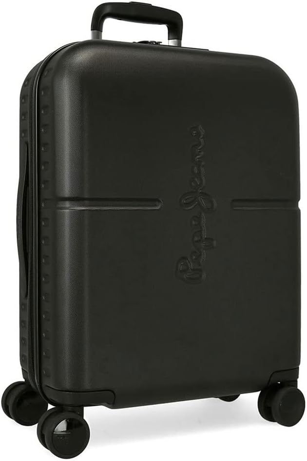 Imagen de: Pepe Jeans Highlight, Maleta de Cabina, Equipaje, Interior con Dos Compartimentos, Fabricada en ABS Material Resistente y Ligero, 4 Ruedas giratorias, Cierre TSA Integrado Puerto USB Integrado