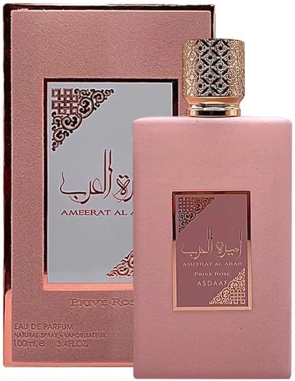 Imagen de: Perfume Ameerat Al Arab Prive Rose (ORIGINAL) Princess of Arabia Prive Rose Eau de Parfum Woman Oud Oriental Musk 100 ml Notas:Flor,Fruta,Almizcle