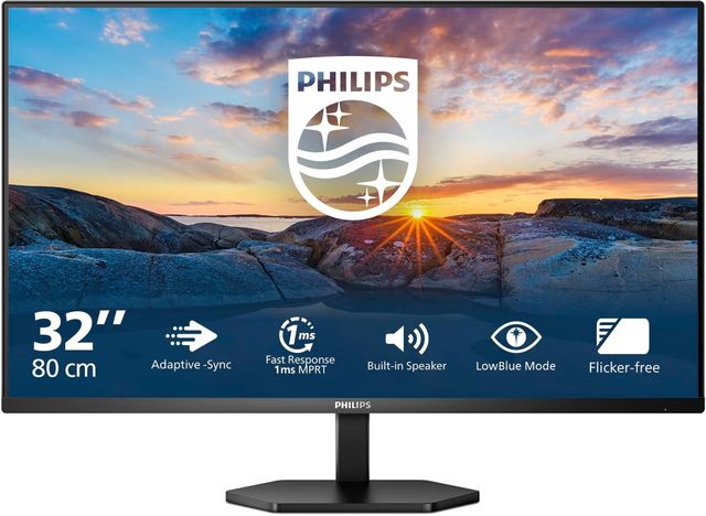 Imagen de la oferta: Philips 32E1N3100LA Monitor Full HD de 32 Pulgadas, Altavoces Integrados, Inclinable, 1920 x 1080, VGA, HDMI 1.4, Negro