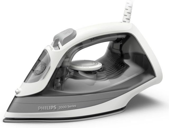 Imagen de la oferta: Philips Plancha de vapor Serie 2000 - Hasta 25 g/min de vapor continuo. 2000 W. Depósito de 250 ml. Eliminación rápida de arrugas. 4 ajustes de vapor. Suela de cerámica. Ligera. Gris (DST2020/80)