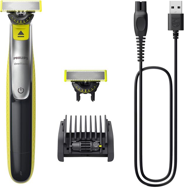 Imagen de la oferta: Philips OneBlade 360 - Maquinilla de Afeitar Híbrida, Barbero Eléctrico y Afeitadora, 2 Cuchillas 360, Peine-Guía Ajustable 5 en 1 (modelo QP2734/30)