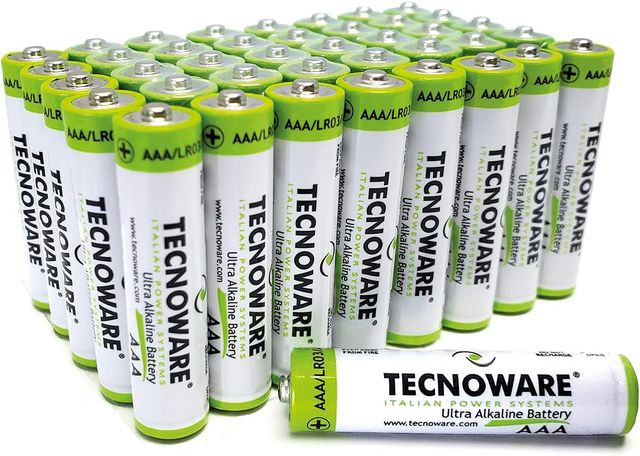 Imagen de la oferta: Tecnoware Power Systems - Pilas Ultra Alcalinas AAA | Energía Duradera para Juguetes, Mandos a Distancia, Linternas y Más | Paquete de 40 | Protección Antifugas | Ecológicas, Blanco