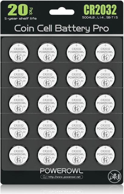 Imagen de la oferta: CR2032, POWEROWL 20X Pilas Botón CR2032 de Litio de 3V, DL2032/ KCR2032 / BR2032 / ECR2032 Baterías para Dispositivos Electrónicos