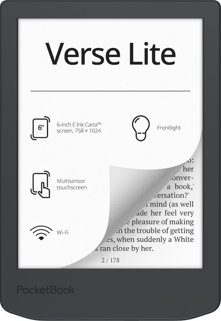 Imagen de: PocketBook Ebook Verse Lite 6" E Ink Carta 8GB Gris Táctil WiFi USB-C