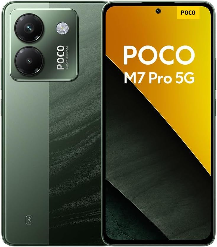 Imagen de: Xiaomi POCO M7 Pro 5G - Smartphone de 12+512GB, Cámara de 50 MP Sony con OIS, Pantalla AMOLED de 6,67" 120 Hz, Carga Turbo de 45W, Cargador no Incluido, Verde (Versión ES)