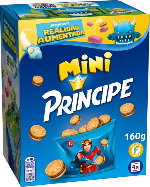 Imagen de la oferta: Príncipe Mini Galletas Sandwich Rellenas de Crema de Chocolate con Leche 160g