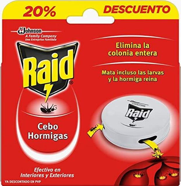 Imagen de la oferta: Raid ® Cebos - Trampa antihormigas, elimina la colonia de hormigas entera, efectivo en Interiores y Exteriores, 1 Unidad (Paquete de 1)