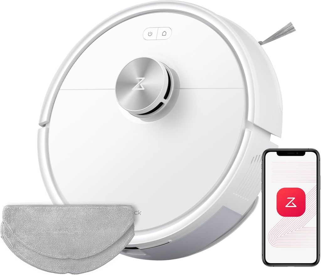 Imagen de: roborock Q7 M5 Robot Aspirador y Fregasuelos 2 en 1 de 10000 Pa, Robot Vacuum con Doble Sistema Antienredos, Navegación PreciSense LiDAR, Controlado por App y Comando por Voz (Blanco Set)