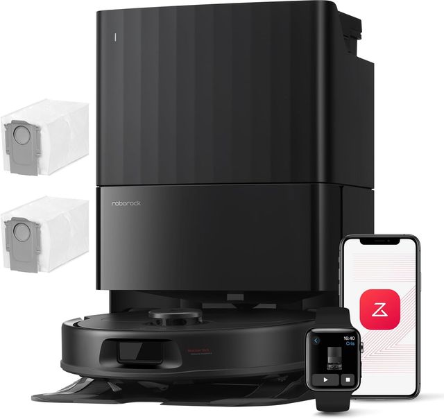 Imagen de la oferta: roborock Robot Aspirador QV 35A Set, 8000Pa de succión, Dos mopas giratorias elevables, cepillos antienredos, tecnología reactiva para Evitar obstáculos, navegación y mapeo,Negro